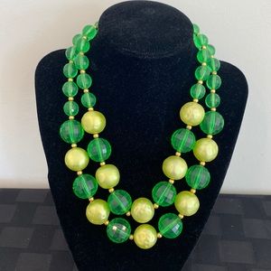 Vintage green beaded necklace